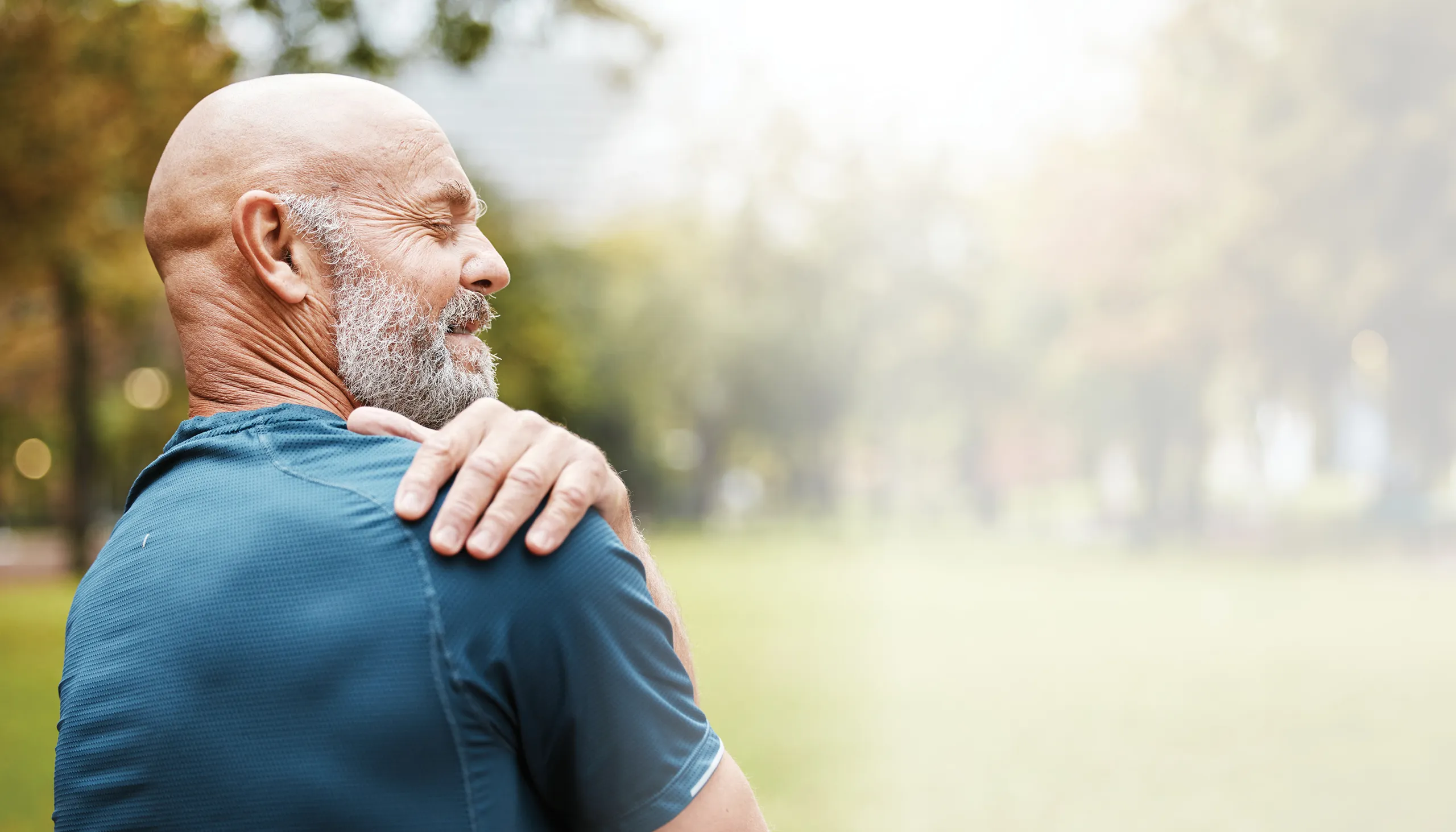 Man with shoulder pain