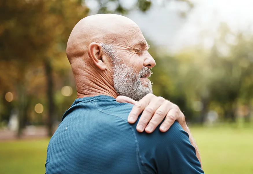 Man with shoulder pain