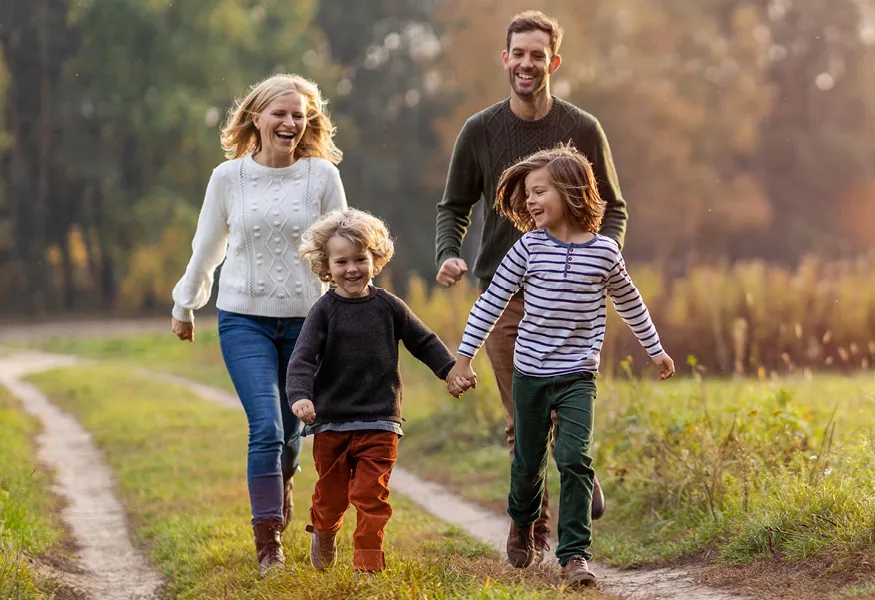 Family enjoying each other's company
